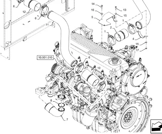 87714831 - Патрубок возд. интеркулера ДВС CS, CSX, CX6/8, CR